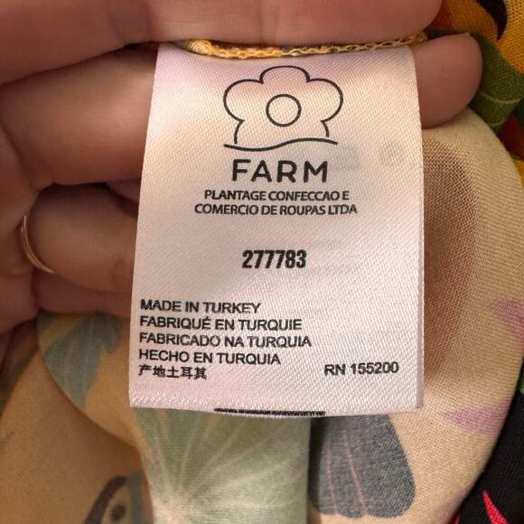 Farm Rio x Anthropologie Toucan Tropical Rainforest Wrap Blouse Size XS - Picture 11 of 15